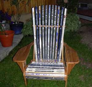 hockey stick chair
