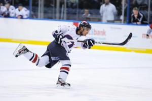 Jason Baclig in action for the Ice. Pic: Hewitt Sports Network.