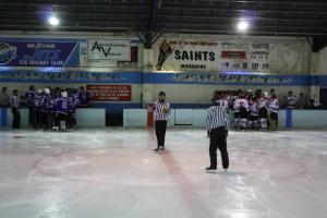 Period break, versus the Fighters last week.