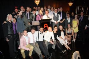 When hockey players scrub up: Spitfires presentation night.