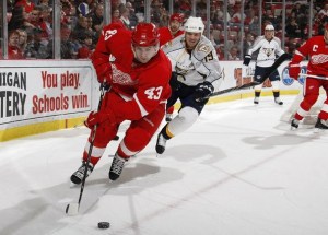 Darren Helm in full flight. Hopefully he'll be back to that from Day One, next season.