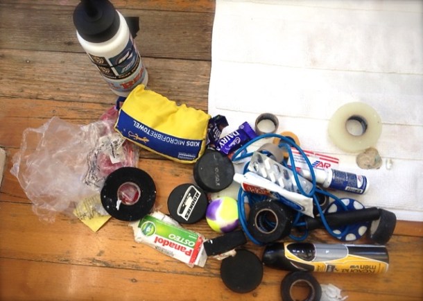 What rattles around, below the gear ...