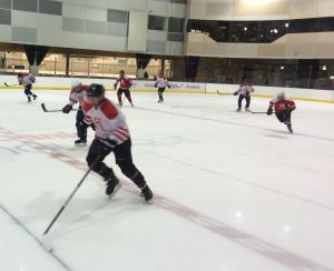 Fresh from trying to kill me, Phil Clements (blur, front) leads another White team charge.