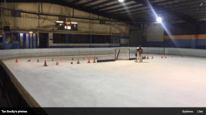 Cracked ice on Monday night.